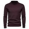 Pulls pour hommes 2023 Pull demi-col roulé couleur unie hiver sweat-shirt classique mode masculine