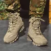 Botas Fujeak Homens Botas Táticas Militares Outono Inverno À Prova D 'Água Botas de Couro Do Exército Deserto Safty Sapatos de Trabalho Combate Botas de Tornozelo 230907