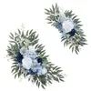 Decorative Flowers 2x Artificial Flower Swag Hanging Garlands Welcome Sign Floral For Table Arrangement Garden Background Ornaments