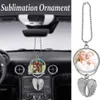 Porte-clés de voiture par Sublimation thermique, décorations en forme d'aile d'ange, pendentif d'impression par transfert vierge, fabrication de bijoux 232l