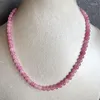 Pendants 6MM Peach Pink Jade Necklace Power Natural Stone Jewelry Health Care Gemstone Protection Healing Yoga