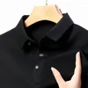 Herren Polos 2023 Männer Poloshirt Business Langarm Herbst Winter T-Shirt Lässig Männlicher Kragen Fit Slim Koreanische Kleidung Knopfhemden