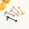 Labret Lippenpiercing-Schmuck, Edelstahl, Zungenpiercing, Brustwarzenring, Langhantel, Körperpercing, Ohrstecker, Stangen, 5 Farben, 230906