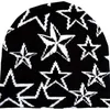 Bonnet/Skull Caps 2023 Nouveau Goth Pentagram Bonnet Caps Y2K Star Jacquard Tricoté Chaud Hip Hop Unisexe Élastique Tricot Chapeau Casquette De Crâne Pour Femmes Hommes x0907