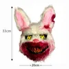 Partymasken Blutige Plüsch-Hasenmaske Halloween-Geist-Festival-Maske Realistische blutige Kaninchen-Kopfbedeckung Itaewon Prop Halloween-Horror-Maske x0907