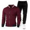 Men's Tracksuits Tracksuits Men Soft Sweatshirt Sporting Fleece Sets Gyms Spring Autumn Jacket+Pants Casual Men's Track Suit Sportswear Fitness x0907