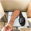 Hausschuhe 2021 Top Qualität Luxus Designer Herren Damen Sandalen Schuhe Slide Sommer Mode Breite Flache Flops mit Box Größe Drop Liefern Dhkgb