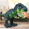 ElectricRC Animais Controle Remoto Crianças Andam Sons Modelo De Dinossauro Brinquedos Tamanho Grande Brinquedo De Caminhada Elétrico Com Música Light Spray Presentes Para Menino 230906