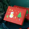 Geschenkpapier, Weihnachtsbox, Schleife, Himmel und Erde, Deckel, leer, kreativ, rot