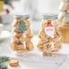 Botellas de almacenamiento Árbol de Navidad Tarro de caramelo Conjunto de 6 Multifunción transparente para galletas Galletas Nueces Caja de envoltura Drop