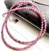 Chains Garnet Beads Crystal Necklaces Stone Holder Wholesale Neck Summer 2023 Spiritual 3MM Bead Round Small Faceted Gifts Jewelry 5pc