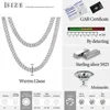 Tester Moissanite Sieraden Ketting Cubaanse 12mm Vrouwen Kettingen S925 Dropshipping Voor Mannen Zilver Hop Hip Pass Nilaq