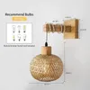 Wall Lamp ZK40 E27 Creative Bamboo Decorative Background Bedroom Bedside Restaurant Indoor