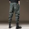 Pantaloni da uomo cargo per uomo moda coreana streetwear abbigliamento da viaggio vestibilità regolare caviglia elastica primavera e autunno