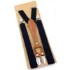 Suspenders Fashion Suspenders Men Women Adult Leather Trimmed End Y Back Adjustable Elastic Trouser Braces Strap Belt Wedding Party 230907