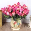 Decoratieve bloemen Tulp Kunstbloem Real Touch nep boeket voor bruiloft decoratie Wit Rood Rose Huis Tuin Kerst Decor