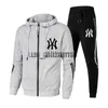 Homens Tracksuits Homens Zipper Hoodies Esporte Ternos Moda Primavera Jaqueta Com Capuz e Sweatpants 2 Peças Set Masculino Casual Atlético Outono Tracksuits X0907