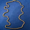 Catene Collana vintage a catena scintillante di cavolfiore in acciaio inossidabile Colore oro e argento per regalo di gioielli di moda da donna