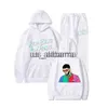 Herrspårar Rapper Anuel AA Real Hasta La Muerte 2 Pieces Set Tracksuit Men Hooded Sweatshirt+Pants Pullover Hoodie Casual Sportwear X0907