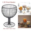 Decorative Figurines Stylish Fruit Plate Wine Glass Snack Storage Tray Dessert Basket Home Decor Iron Bowl Nuts Glass-shaped