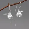 Boucles d'oreilles pendantes Vintage, Imitation fleur de Magnolia, pendentif pour femmes, cadeaux, Bijoux d'anniversaire, vente en gros