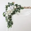 Flores decorativas simuladas flores casamento fundo arco área de boas-vindas decoração pendurado canto ao ar livre layout da porta