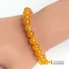 Charme Pulseiras Amarelo Agat E Pulseira Pedra Natural DIY Jóias Um Dos Sete Tesouros Budismo Presente