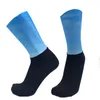 Sports Socks 1 Pair Gradient Road Cycling Seamless Stitching Silicone Functional Racing Men Women