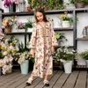 Vêtements ethniques Maroc Girls Kids Muslim Abaya Dress Islamic Dubai Floral Imprimé Children Eid Ramadan Robe Arab Jilbab Kaftan