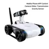 Electricrc carro celular app controle rc tanque brinquedo com câmera transmissão de vídeo mini brinquedo carro sensor de gravidade para criança 230906