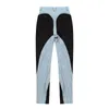 Women's Jeans Design Slim-fit Pants Personalized Splice Autumn High Waist Heavy Industry Slim Washable Women