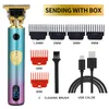 Elektriska rakare T9 USB Hårklippmaskin Uppladdningsbar Clipper Man Shaver Trimmer för män Barber Professional Beard 230906