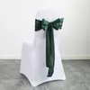 Sashes 25 pcs cadeira de cetim fita de casamento laço laço para el banquete decoração evento festa suprimentos 230907