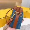 Angesagte Mini-Designer-Eimertaschen, Luxus-Handtaschen mit Briefdruck, Damen-Schultertaschen aus Segeltuch, modische, klassische, einfarbige, bestickte Handtasche