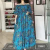 Plus size Dresses African National Print Party Dress Women Casual Sexy Slash-neck Lady Maxi Dress Vintage Long-sleeved Loose Elegant Dresses 230907