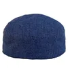 Berets Herren Blau Ivy Cap Frauen Baskenmütze Cabbie Fahrer Hut Frühling Sommer Atmungsaktive Flache Hüte Grau Vintage Gatsby NM0503 230907