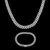 Jwy Hip Hop 925 Sterling Silver Moissanite Jewelry 15mm VVS Moissanite Cuban Link Chain Choker Halsband för män SLHLB