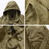 Men's Trench Coats Bomber Jacket Casual Male Fashion Outwear Slim Fit Mid-Long Hooded Jackets Mens Clothing