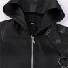 Мужские плащи Мужчины Хэллоуин Косплей Вышивка Куртка Кожаный костюм на плечо Панк Средневековый викторианский ретро Рыцарь с капюшоном Фрак