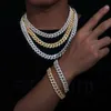 Sale Rapper's Hip Hop Jewelry 12mm 925 Sterling Silver VVS Baguette Moissanite Diamond Iced Out Cuban Link Chain Necklace