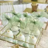 Ferramentas de bolo estilo verde fio arco nó vara topper casamento cupcake decoração festa de aniversário suprimentos de decoração