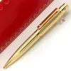 Luxury Santos Series CA Metal Ballpoint Pen Silver Black Golden Stationery Office Schoo Supplies Writing Smooth Ball Penns As Gift