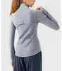 Lu Define Workout Sportjas Fitnessjas Sport Sneldrogend Activewear Top Effen Sweatshirt met rits Sportkleding Heet verkoop