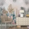 Wallpapers Nordic Tropische Planten Regenwoud Bladeren Interieur Decor Behang Voor Woonkamer Slaapkamer Vrijetijdsstijl Muurschildering