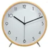 Table Clocks European Simple Alarm Clock Living Room Silent Creative Desktop Wood Despertador Home Decoration DF50ZZ