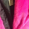 Piel de mujer Piel sintética Solapa Abrigo de piel sintética Mujeres Invierno 2023 Abrigo largo de peluche naranja Chaqueta mullida de lujo Teddy Artificial Pink Mink Fur Jacket 2023 Nuevo x0907