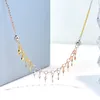 Chains 925 Color Silver Tassel Necklace Sterling Plated 18K Gold Clavicle Chain Temperament Accessories 2023 Si