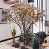 Fleurs décoratives plantes simulées faux érables grands arbres aménagement paysager intérieur et extérieur en pot