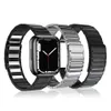 강력한 자기 클로저 링크 브레이슬릿 밴드가있는 스테인레스 스틸 밴드 손목 대역 조절 식 루프 스트랩 Apple Watch Series 3 4 5 6 7 8 SE Ultra Iwatch.