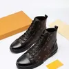 Dress Shoes Leather flower Shoe Canvas Sneakers Luxury Designer Rivoli High Top Mens Embossed Classic shoes 02